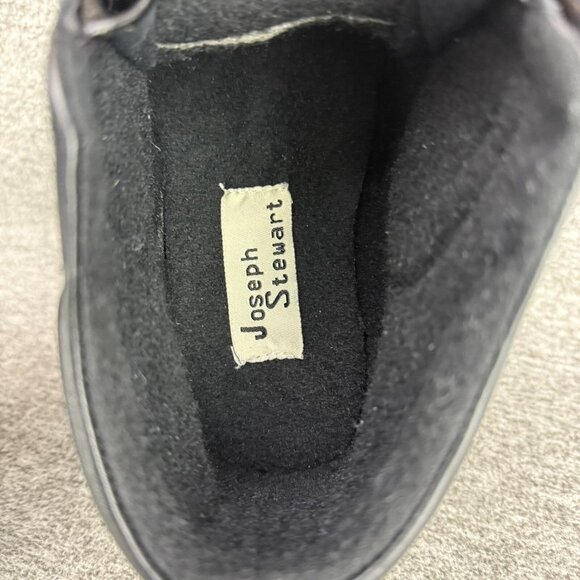 ✅Joseph Stewart Black Leather Fleece Lined Ankle Booties Women's 7 Wide*PEELING - Picture 5 of 11